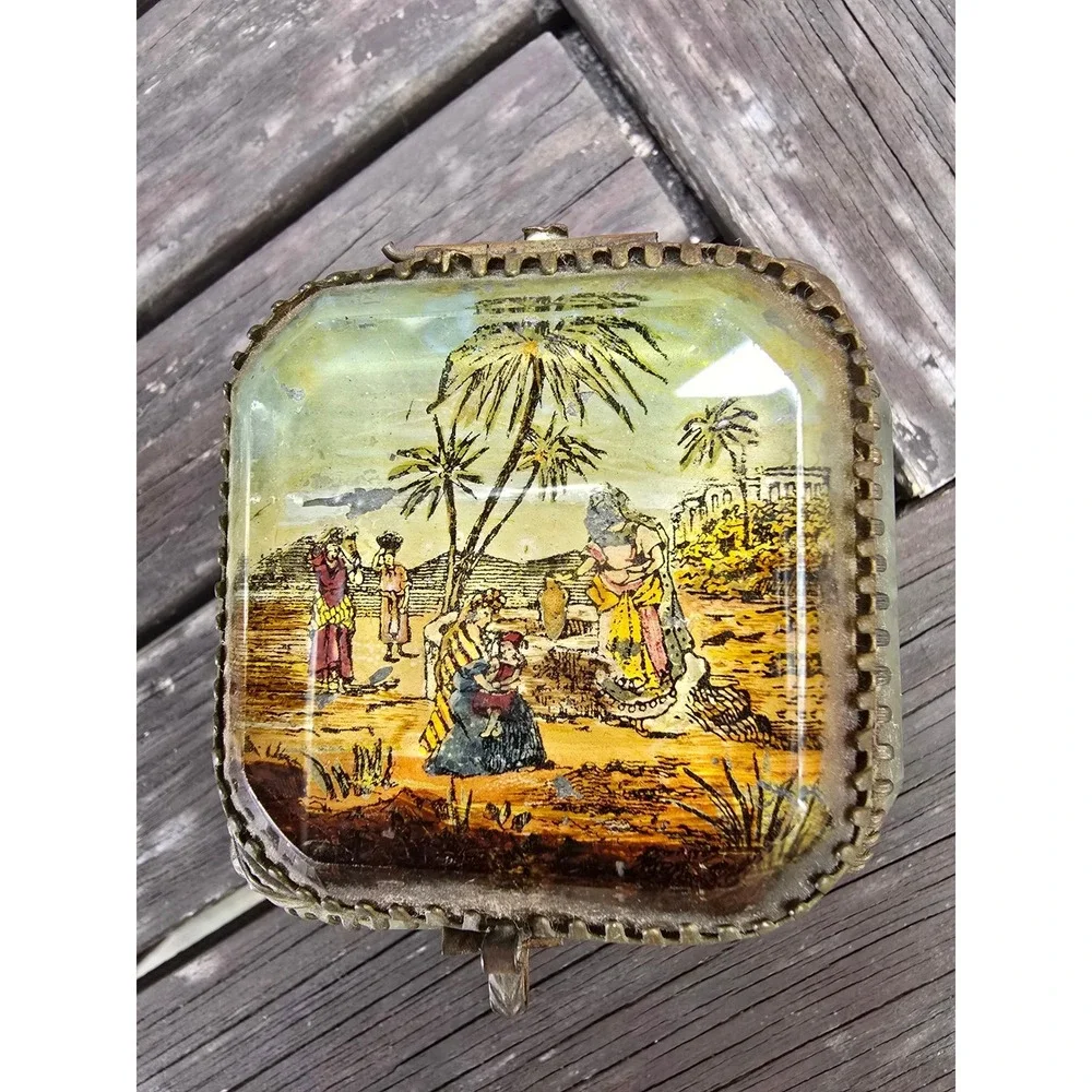 Rare Antique French/European Glass & Ormolu 3